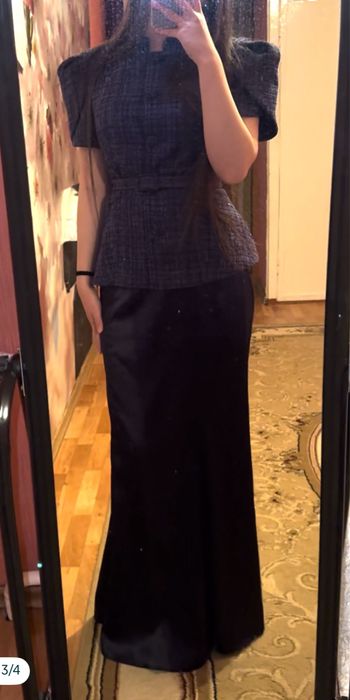 синее вечернее платье (двойка)