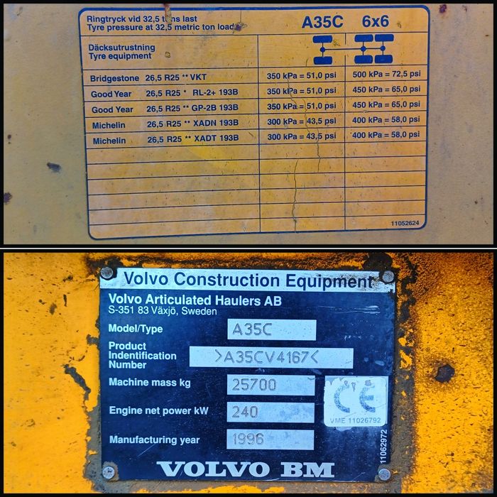 Vand Dumper articulat Volvo BM A35C - 240kw - 6x6