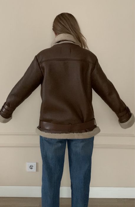 Дублёнка коричневого цвета