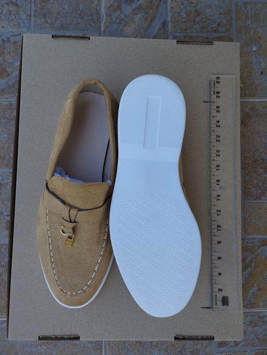 Лоуфъри/мокасини естествен велур