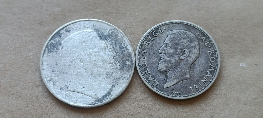 Două monede argint Romania