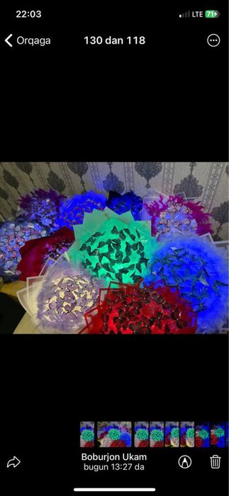 Kapalak buket kapalek mandarin buket mandarin gul yumshoq ayiq stich