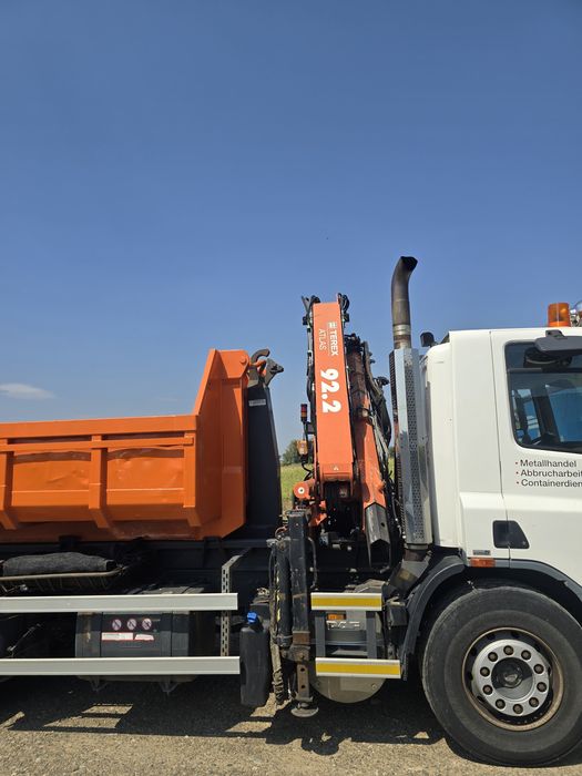 DAF  Abrollkipper cu macara basculabil