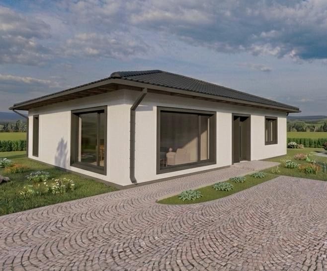 Vila Moderna pe Parter La cheie 125 mp Proiect Exclusiv