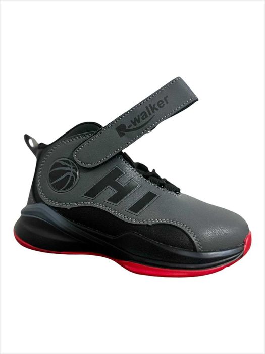 Ghete Sport Baieti/Bleu/Gri-Negru cu talpa rosie/Nr :33/34/36