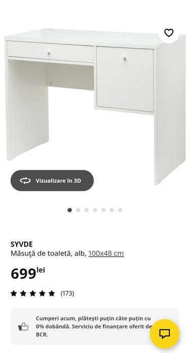 Impecabilă! Vând birou/ măsuţă de toaletă- Ikea Syvde