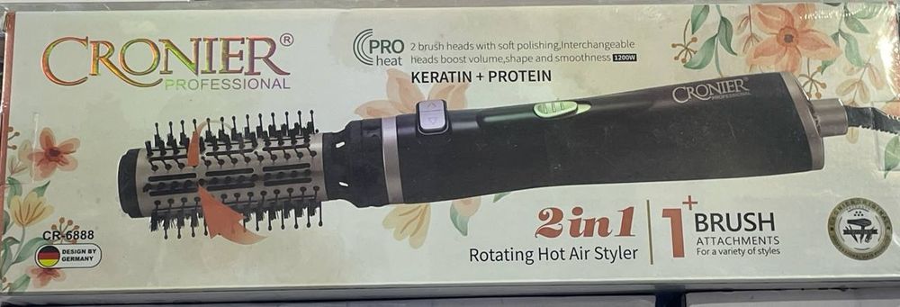 CRONIER 2 in 1 фен-щётка с вращением 1200W