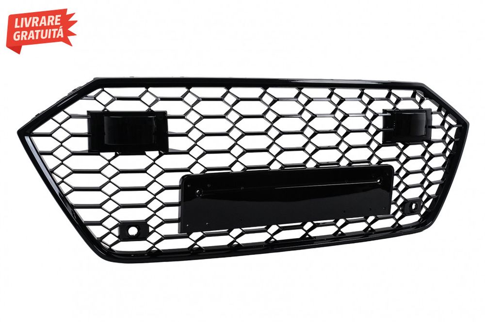 Grila Centrala Audi A7 4K (2018-) RS7 Design Negru Lucios