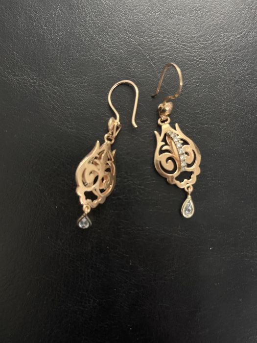 Советские золотые серьги