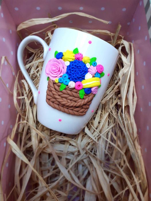 Ръчно изработени чаши от полимерна глина