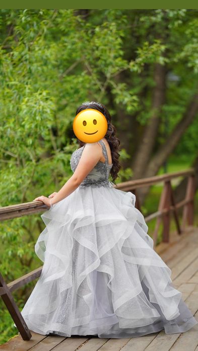 Официална рокля- Сива