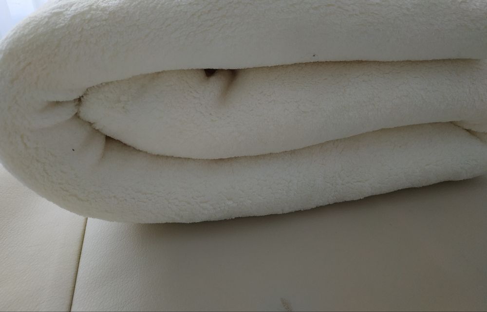 Pătură KALKLOK  bej, fleece, 130x180 cm, imitație de blană