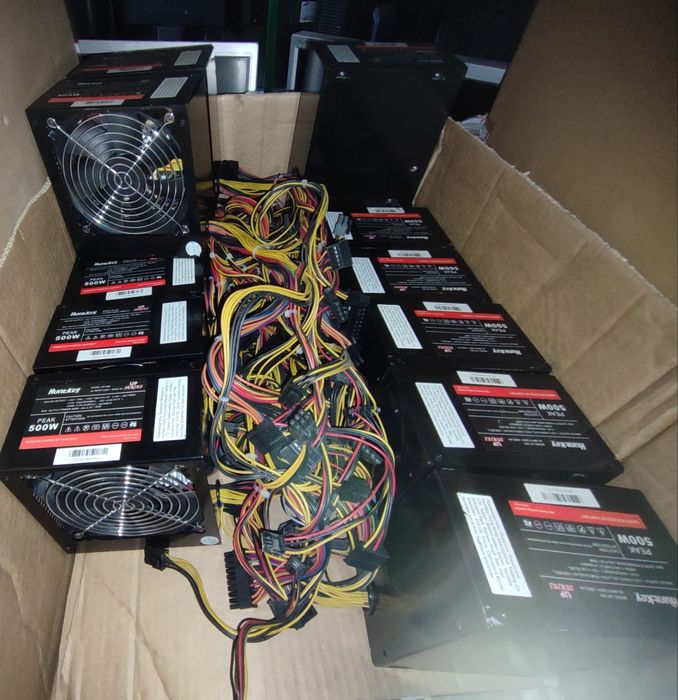 Блоки питания для пк Huntkey UP-500 500 ватт, есть 6пин для gpu