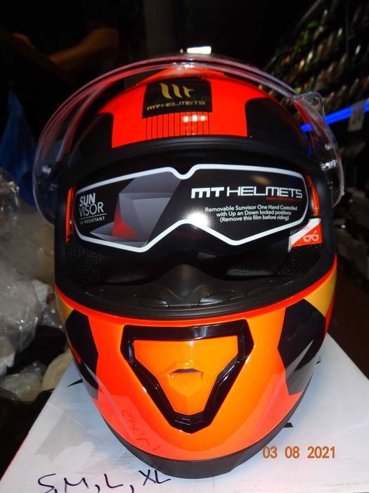 Каска MT Thunder 3 SV Ray пистов мото мотор тъмни очила ПРОМО!