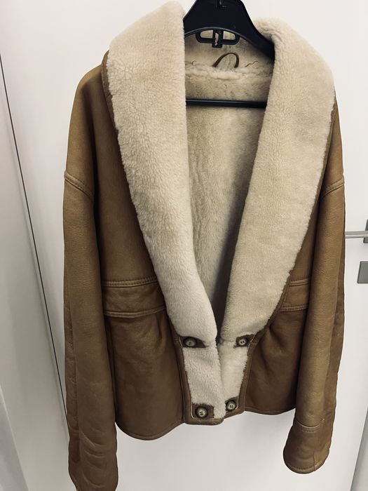 Haina de piele si blana naturala ( cojoc)