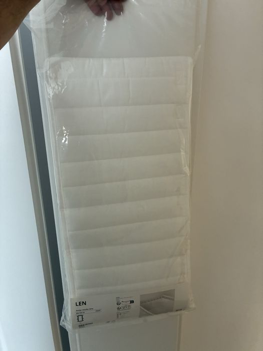LEN Protecţie pătuţ, alb, 60x120 cm. Nou. Sigilat