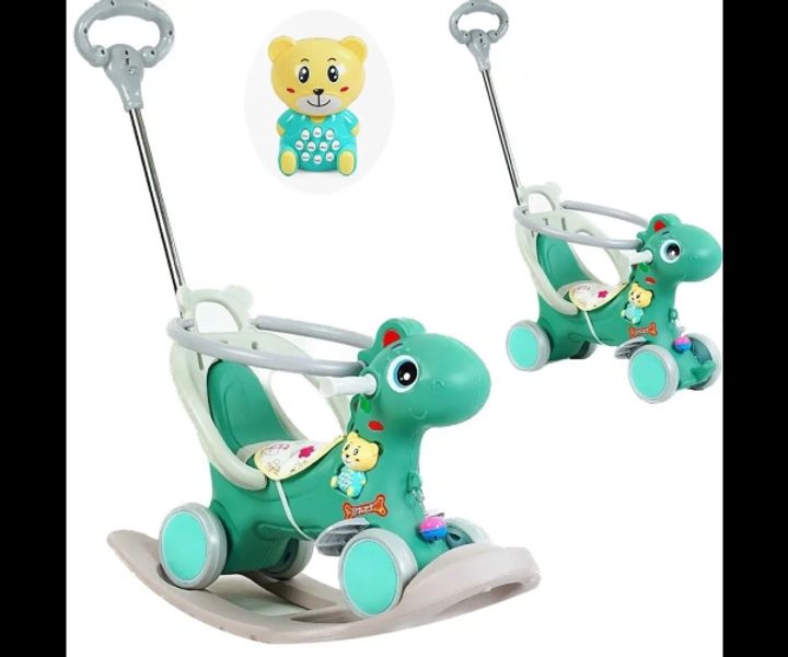 Лошадка-качалка самокат тележка беговел музична,  звукови ефекти.