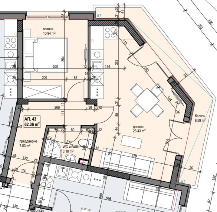 Продава се Двустаен апартамент в София, Банишора - 73 кв.м за 2500 €/кв.м - Снимка #3