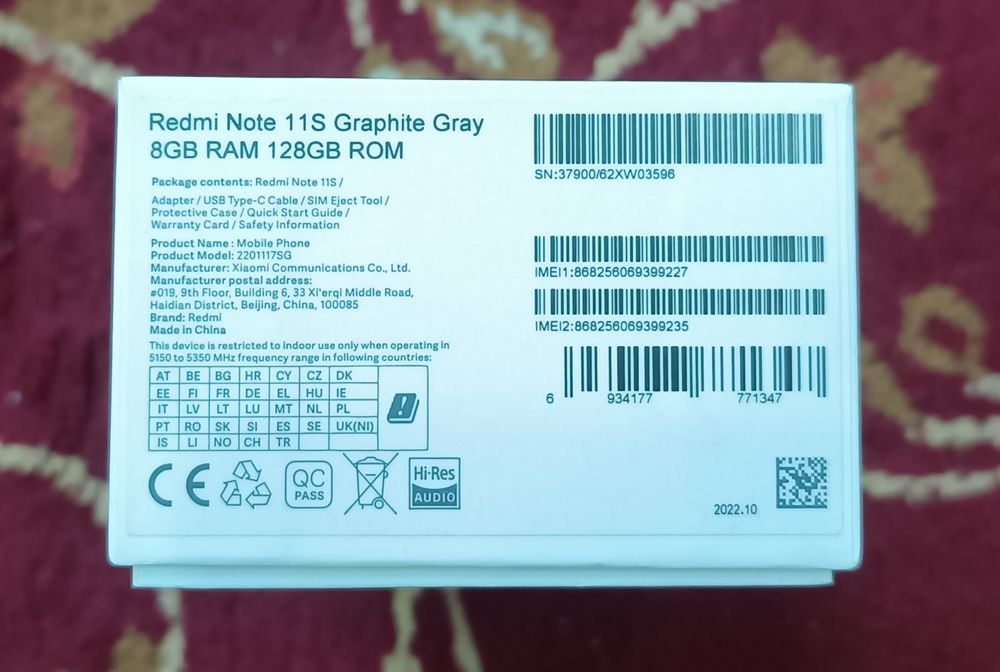 Redmi note 11s 8/128