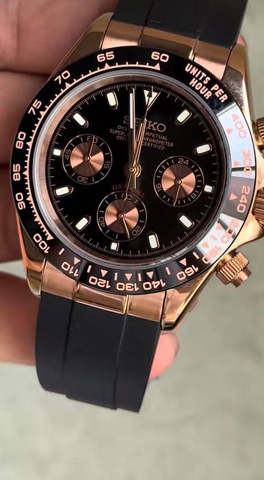 Seiko Mod Speedmaster “Omega” и Daytona Rose Gold