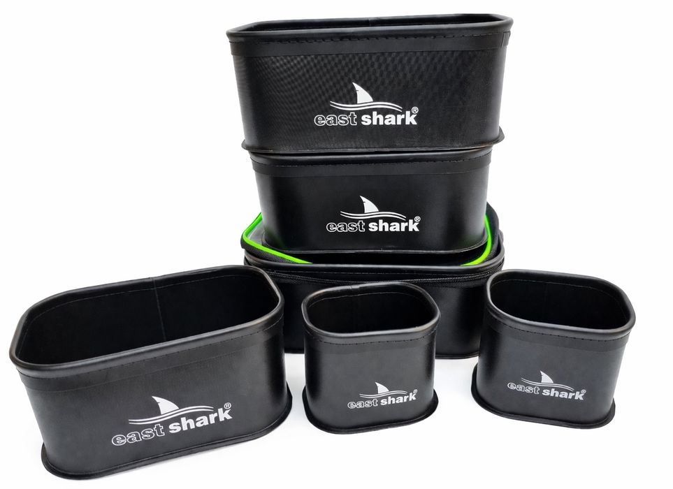 SET 6 Bacuri CUTII Nada EASTSHARK EVA Box Feeder Cu Capac 26x19x12cm