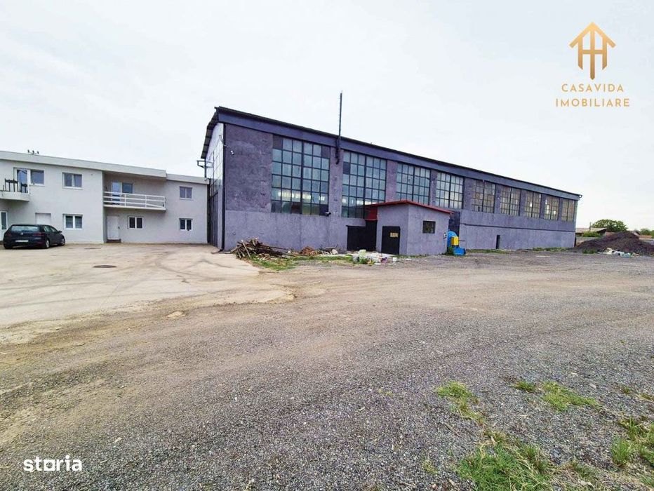 Hala industriala cu birouri si apartament de inchiriat in Lugoj