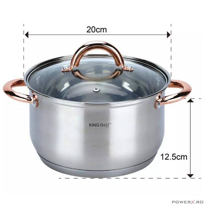 Set 6 oale cu capac,16/16/18/20/24/24 cm,Kinghoff