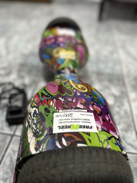 Hoverboard sau Scooter electric Freewheel Junior Lite graffiti mov,