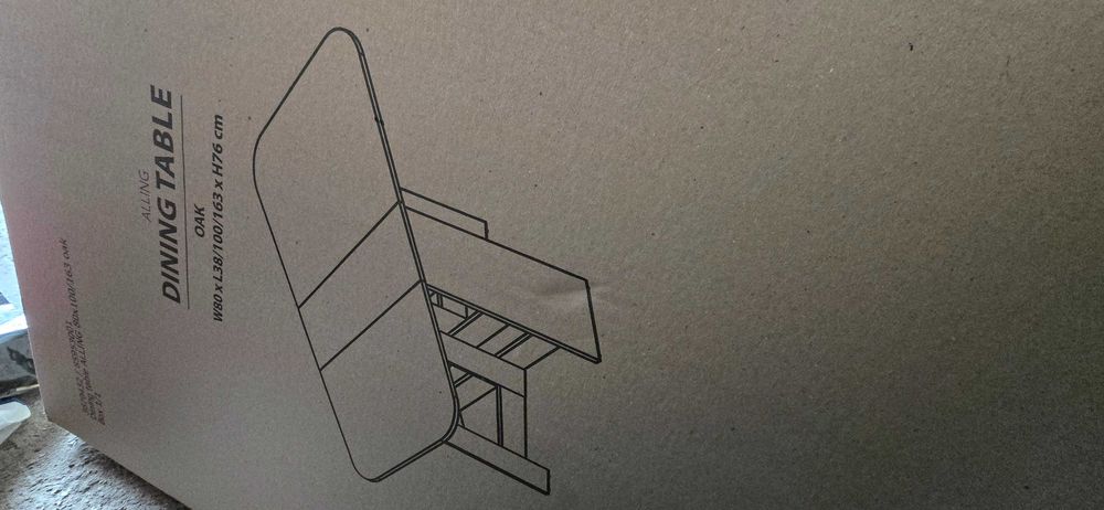 Нова сгъваема кухненска маса 80x100/163 цвят дъб
