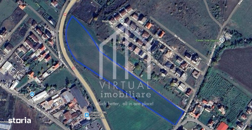 Teren intravilan de vanzare in Sibiu, 3000 mp deschidere la DN 14