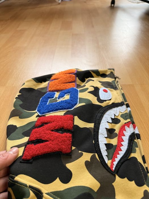 Bape hoodie yellow camouflage hoodie