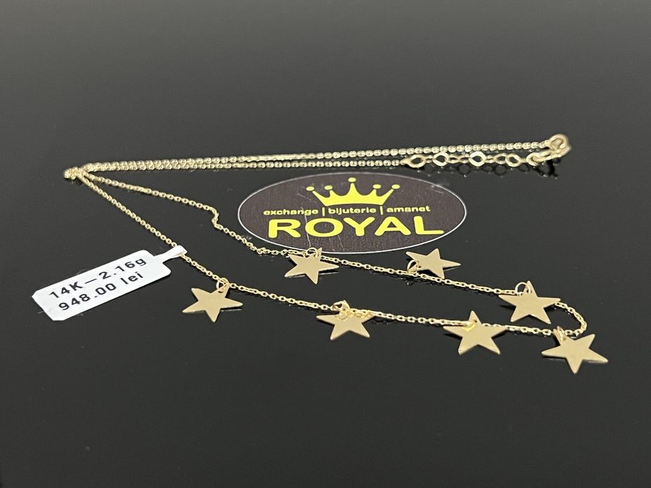 Bijuteria Royal CB : Lant stelute aur 14k 585   2,16 gr
