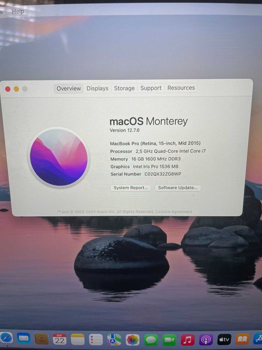 15" Core i7 MacBook Pro A1398 (2015-DG)-i7/16GB RAM/512 GB SSD