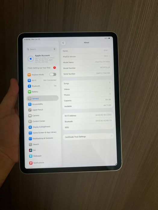 Ipad pro 2018 64gb 120fps