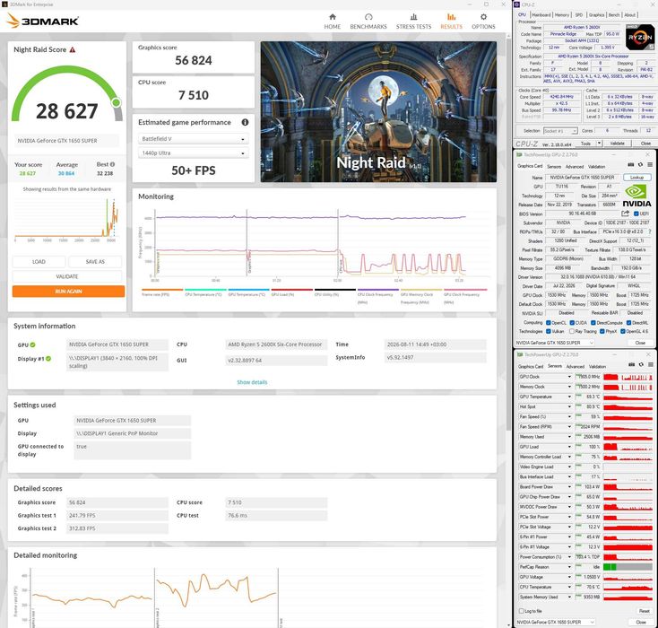 Palit GeForce GTX 1650 Super GamingPro 4GB GDDR6 ca noua
