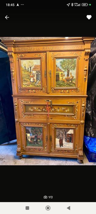 Старинен шкаф с писалище внос от Германия