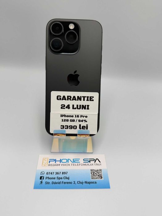 iPhone 16 Pro 128Gb 94%- Din magazin,cu garantie! RATE TBI !