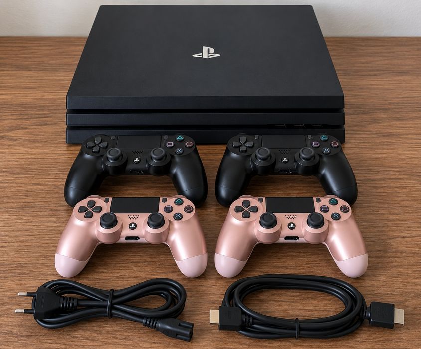 PS4 Pro 1TB + 4 controllere