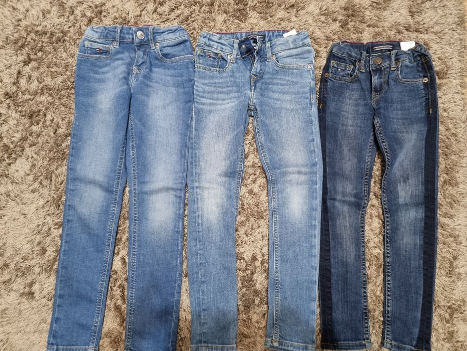Blugi Tommy Hilfiger Originali - 3 perechi 116 si 122cm