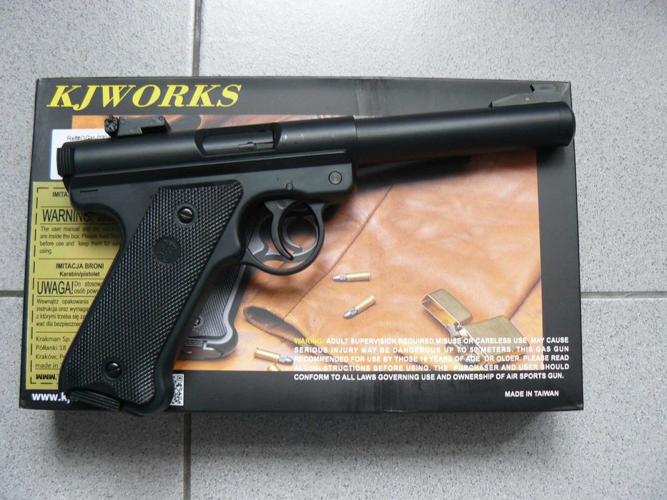 Pistol Airsoft Ruger MK1 Green Gas Produs KJW Nou In Cutie NBB