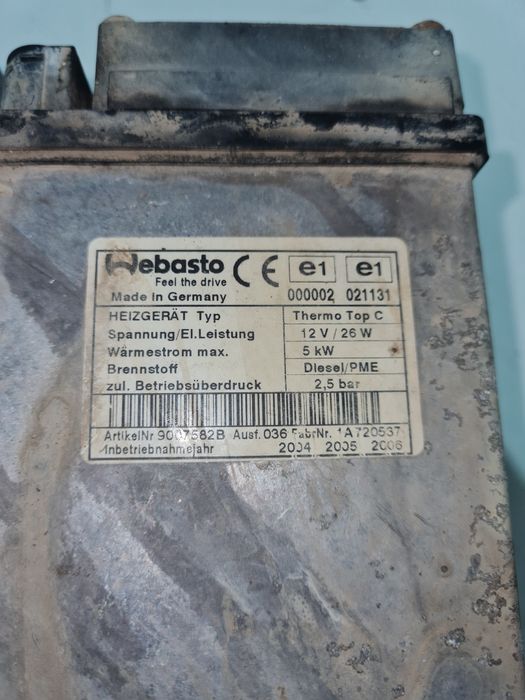 WEBASTO  Volkswagen Touareg 7L  an 2002-2008 cod 7L6815071B