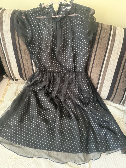 Коприна и сатен - уникална рокля М размер