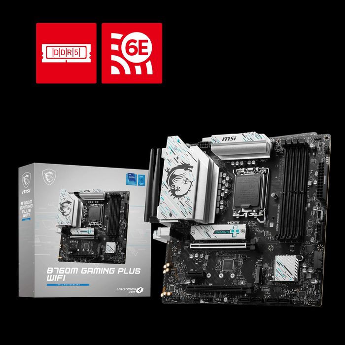 msi b760m gaming plus wifi +intel i5 14400f