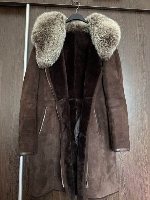 Cojoc blana naturala S-M guler de vulpe