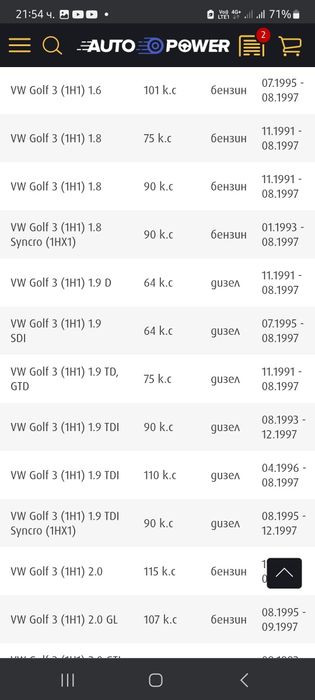 Водна помпа за wv golf  vento jeta transporter passat  caddy