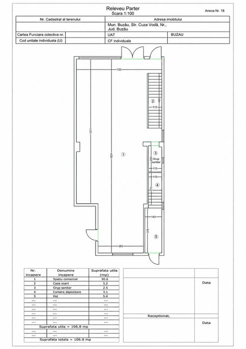 De închiriat zona Cuza Vodă-noua Primărie Buzău