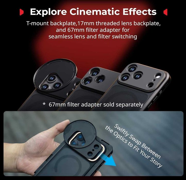 Smallrig 5541 - iPhone 17 Pro Max Mobile Dual Handheld Kit Lens Mount