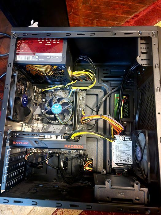 Unitate PC Gaming AMD RX 6600, 16 GB RAM DDR 4, Intel Core I3 9100f + kit tastatura si mouse wireless cadou