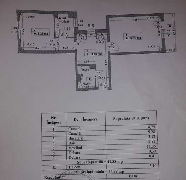 Apartament 2 camere, decomandat - vanzare
