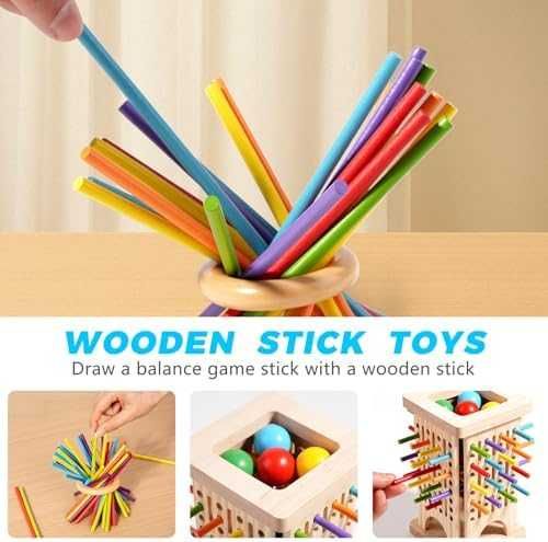 Нови Образователна дървена игра за броене и математика за деца Монтесори с пръчици за пътуване